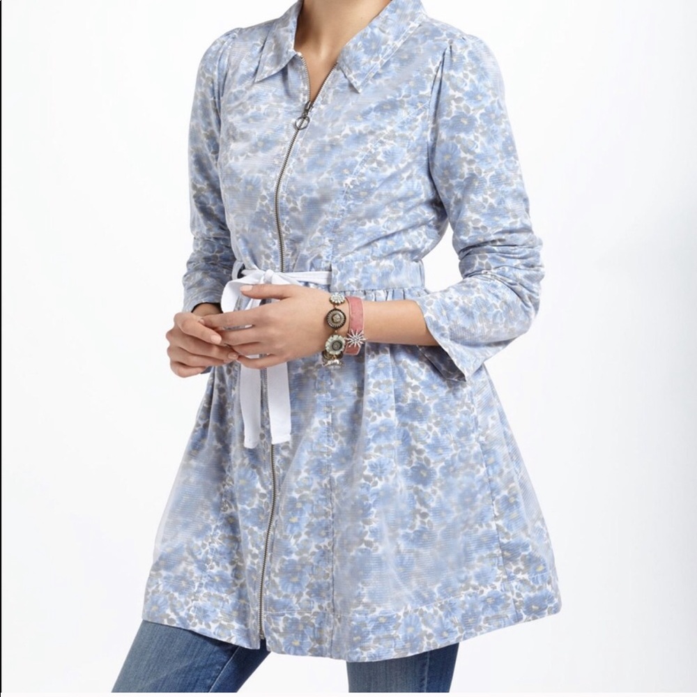 Anthropologie Electric Love Light Floral Jacket